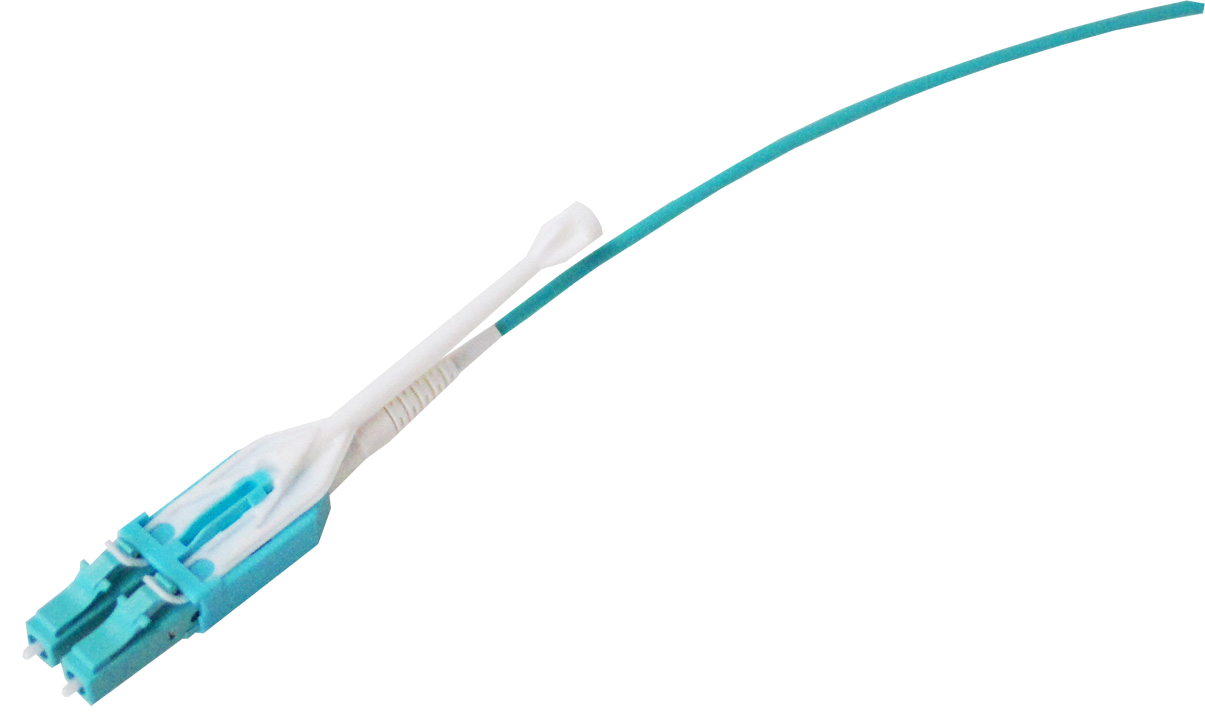LC duplex patch cord with uniboot connector